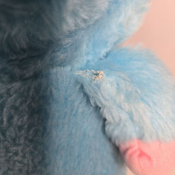 Vintage 1979 Romper Room Blue Hippopotamus Plush Stuffed Animal Super Rare - Picture 8 of 8